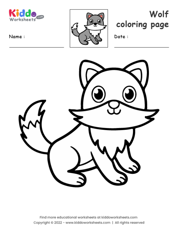 Wolf coloring page