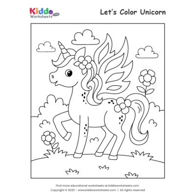 Unicorn Coloring Page