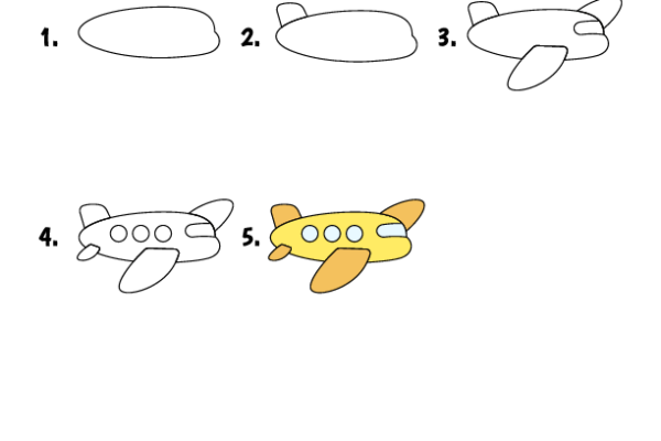 How to draw Airplane worksheet