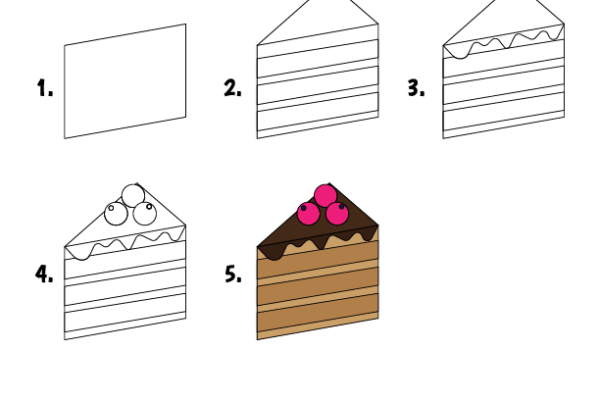 How to draw Cake worksheet