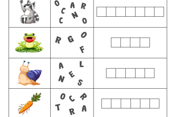 Arrange Letters Worksheet