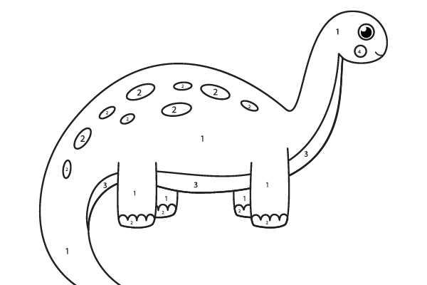 Color the Dinosaur Worksheet 3