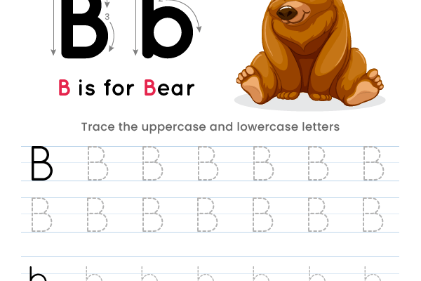 Letter Tracing Alphabet B Worksheet