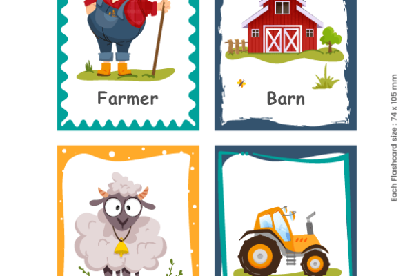 On the Farm Flashcards