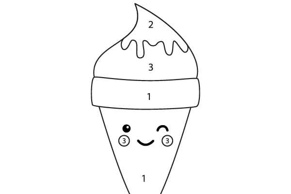 Color the Ice Cream Worksheet