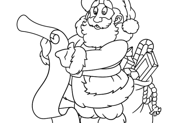 Santa coloring page