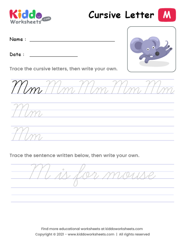 Cursive Writing Letter M