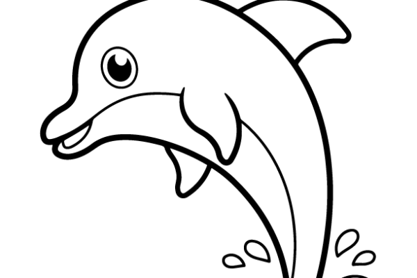 dolphin coloring page