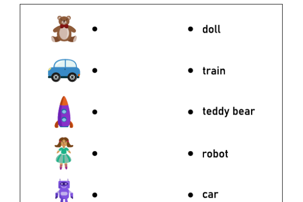 Word to Picture Matching Worksheet 8