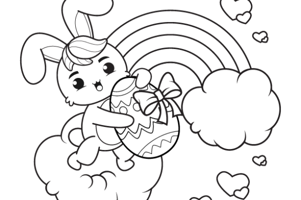 bunny coloring page