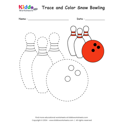 Trace and Color Snow Bowling