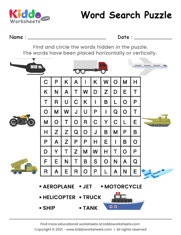 Word Search Transportation