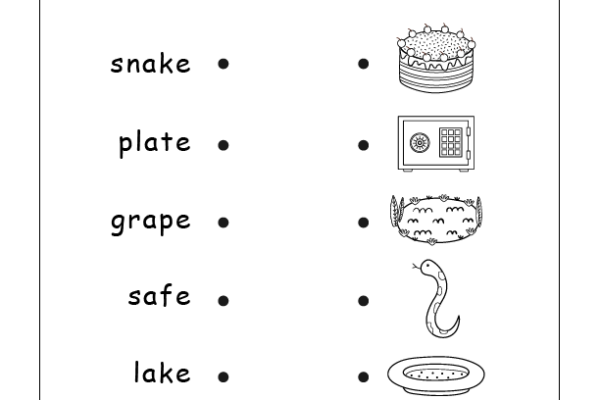 Phonics matching worksheet 1