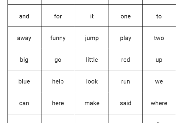 Sight Words Pre-k Worksheet