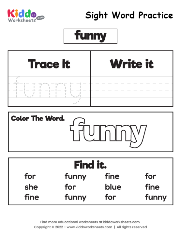 Sight Word Practice funny