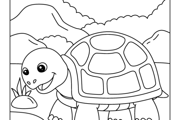 Sea turtle coloring page