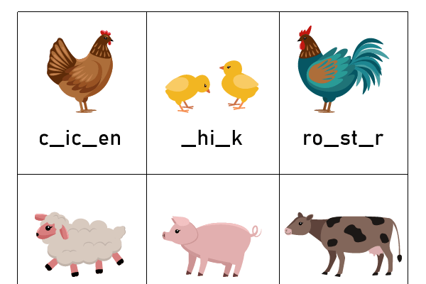 Missing Letters Worksheet 7