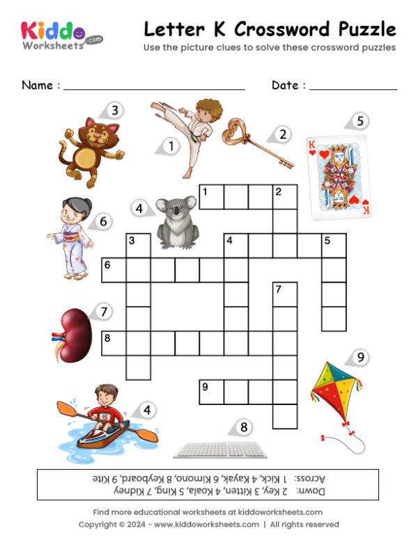 Letter K Crossword