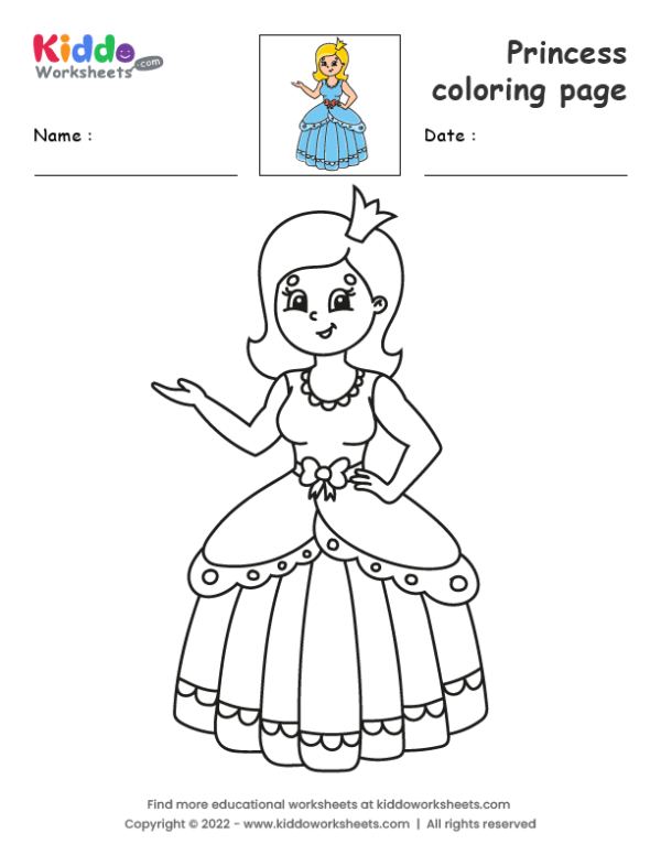 Princess coloring page