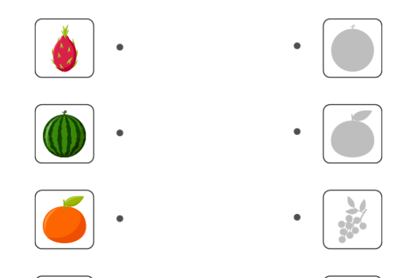 Shadow Matching Fruits Worksheet 4