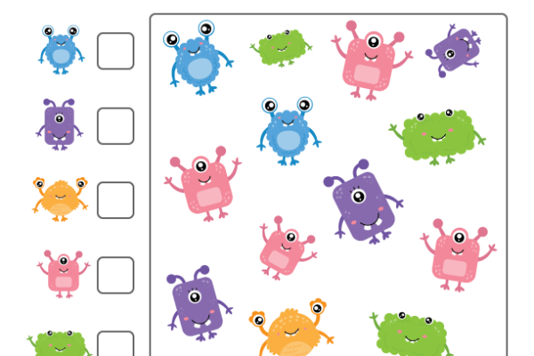 Counting Monsters Worksheet