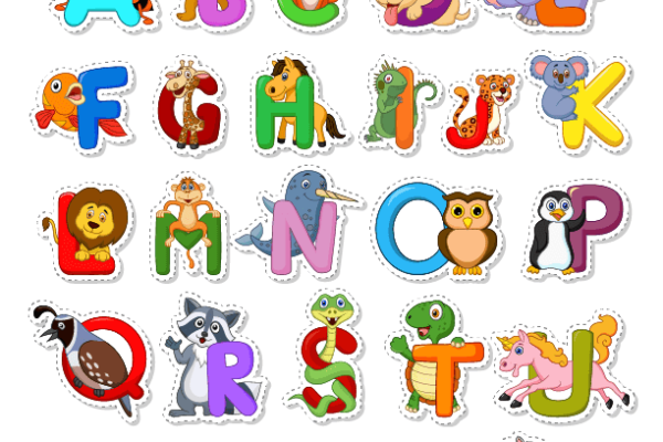 cartoon Alphabet Stickers