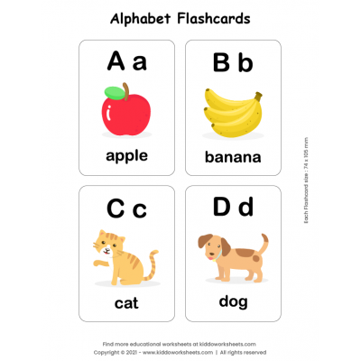 Alphabets A - Z Flashcards