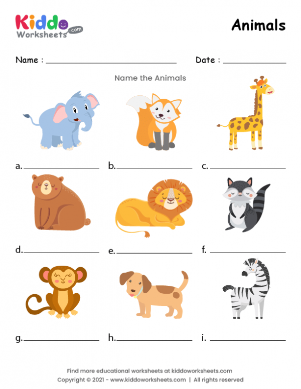 Top 196 Animals Worksheet For Kids Lestwinsonline