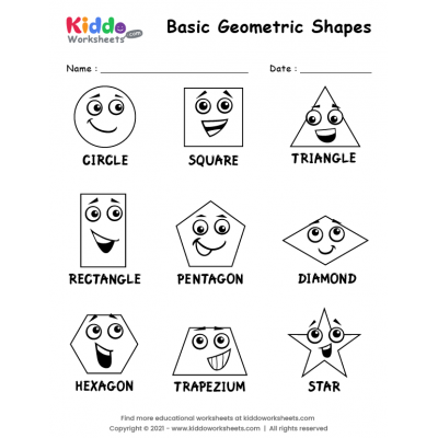 free 2d and 3d shapes worksheets kiddoworksheets