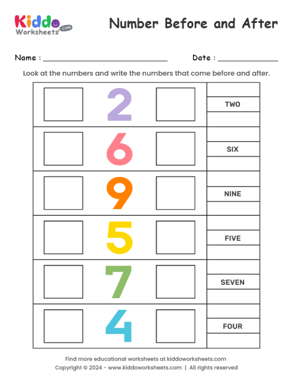 Before and After Number