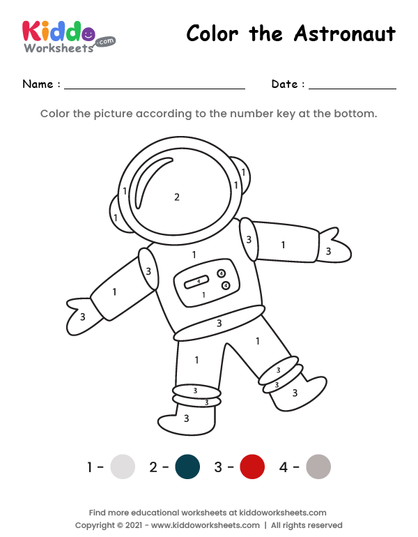 astronaut worksheet preschool