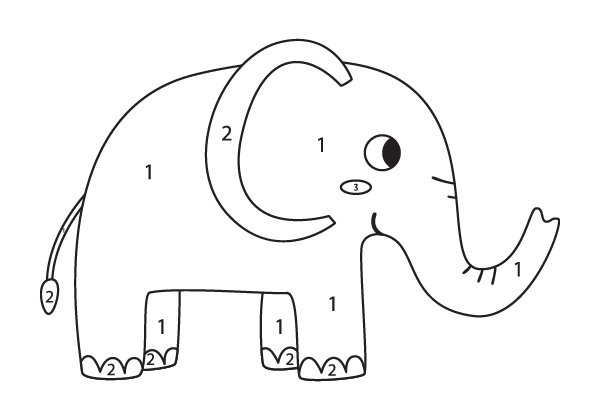 Color the Elephant Worksheet