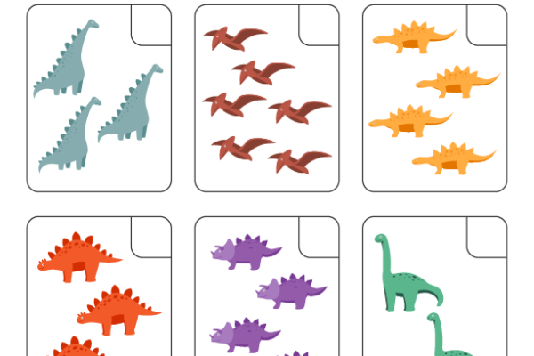 Counting Dinosaurs Worksheets