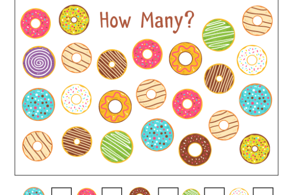 Counting Donuts Worksheets