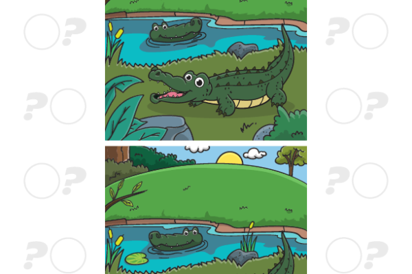 Crocodile Spot the Difference Worksheet