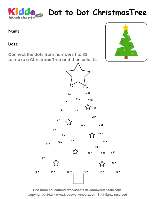 Dot to Dot Christmas Tree