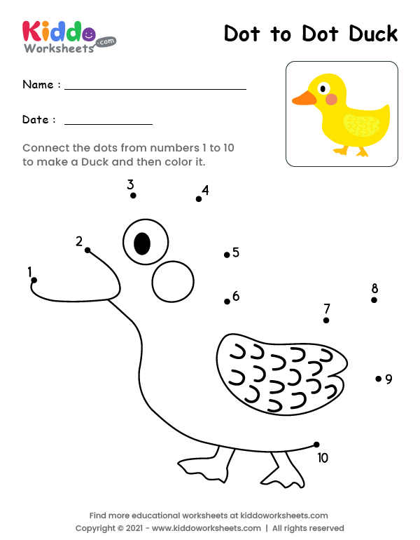 Dot to Dot Duck