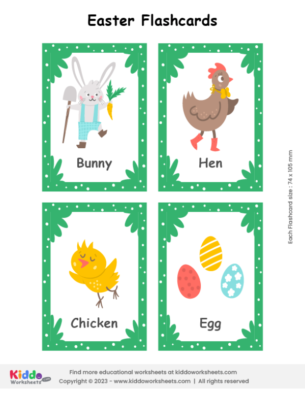 Free Printable Easter Flashcards - kiddoworksheets