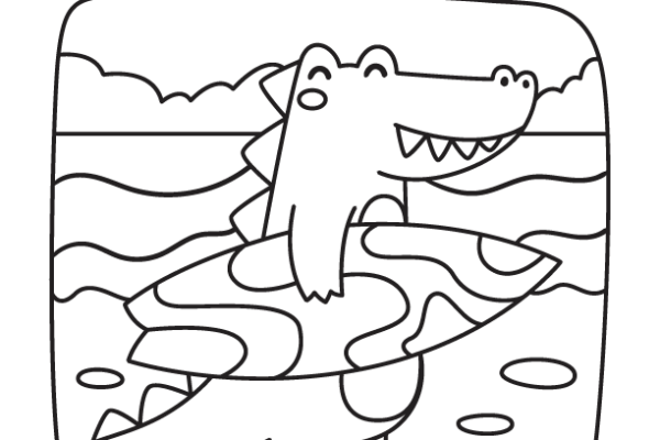 Fill the Color-Crocodile Worksheet