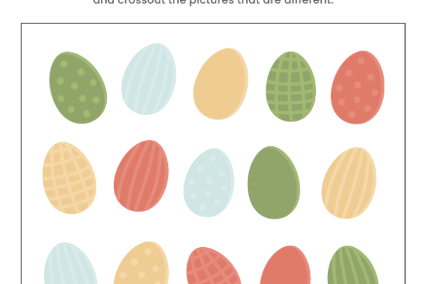 Find the same Easter Eggs Worksheet
