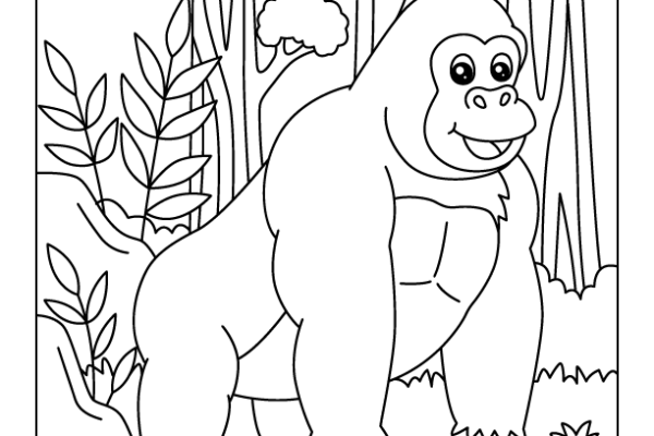 Gorilla coloring page