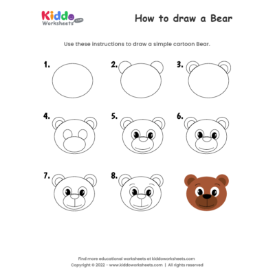 How to draw Bear