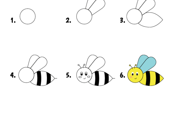 How to draw Bee worksheet