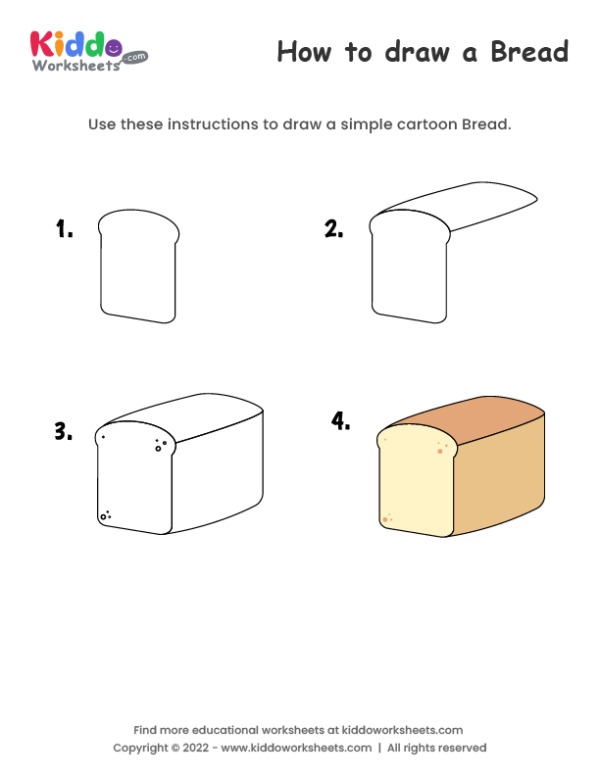 How to draw Bread