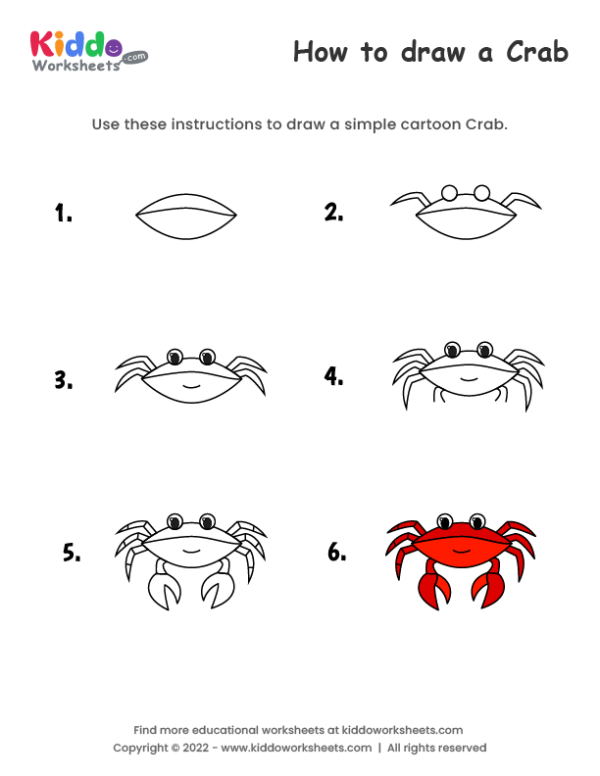 How to draw Crab