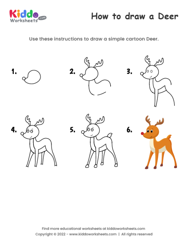Draw deer hi-res stock photography and images - Alamy