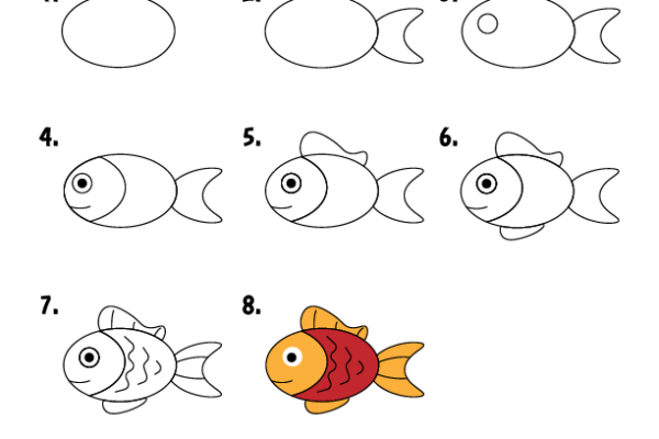 How to draw Fish worksheet