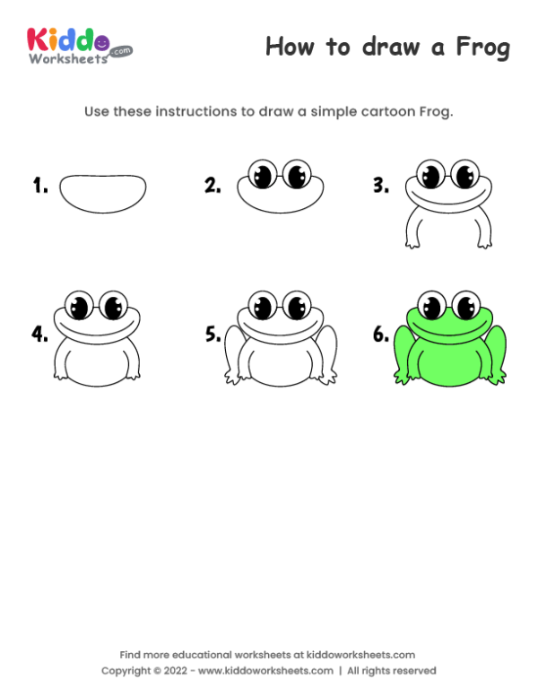 how to draw a cute frog