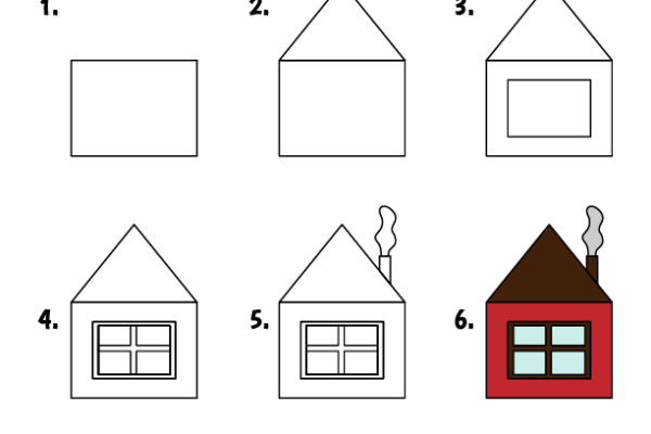 How to draw House worksheet