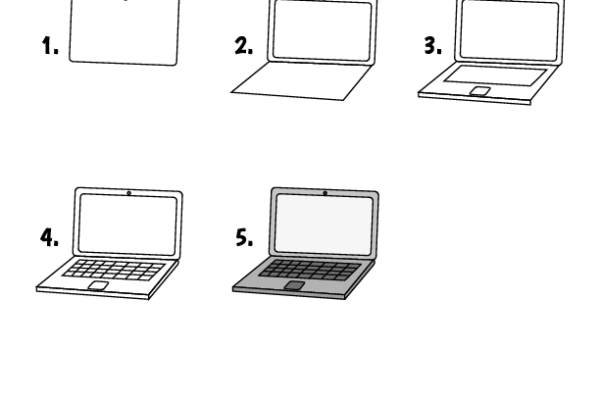 How to draw Laptop worksheet